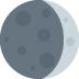 Waxing Crescent Moon Symbol Emoji (Twitter Version)