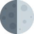 First Quarter Moon Symbol Emoji (Twitter Version)