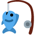 Fishing Pole And Fish Emoji (Twitter Version)