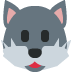 Wolf Face Emoji (Twitter Version)