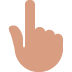 White Up Pointing Backhand Index Emoji (Twitter Version)
