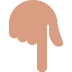 White Down Pointing Backhand Index Emoji (Twitter Version)