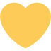 Yellow Heart Emoji (Twitter Version)