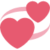 Revolving Hearts Emoji (Twitter Version)