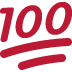 Hundred Points Symbol Emoji (Twitter Version)
