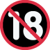 No One Under Eighteen Symbol Emoji (Twitter Version)