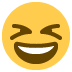 Smiling Face With Open Mouth And Tightly-closed Eyes Emoji (Twitter Version)