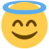 Smiling Face With Halo Emoji (Twitter Version)