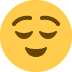 Relieved Face Emoji (Twitter Version)