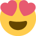 Smiling Face With Heart-shaped Eyes Emoji (Twitter Version)
