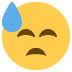 Face With Cold Sweat Emoji (Twitter Version)
