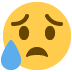 Disappointed But Relieved Face Emoji (Twitter Version)
