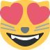 Smiling Cat Face With Heart-shaped Eyes Emoji (Twitter Version)
