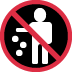 Do Not Litter Symbol Emoji (Twitter Version)