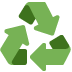 Black Universal Recycling Symbol Emoji (Twitter Version)