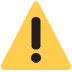 Warning Sign Emoji (Twitter Version)