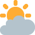 Sun Behind Cloud Emoji (Twitter Version)